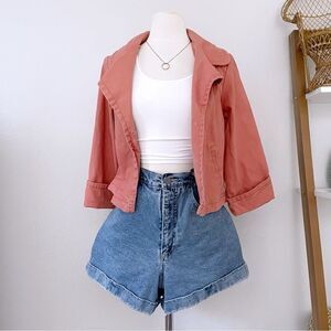 Orange One Button Jacket